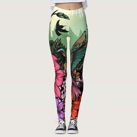 Leggings Jardin des colibris (Devant)