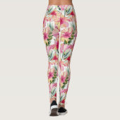 Leggings Jardin d'Hibiscus rose (Dos)