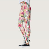 Leggings Jardin d'Hibiscus rose (Gauche)