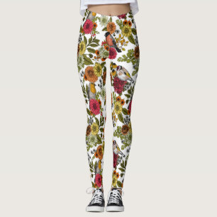 Leggings Jardin d'oiseaux et de fleurs 1