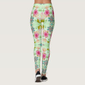 Leggings Jardin Éclectique Enchantant : Beauté Florale Dive (Dos)
