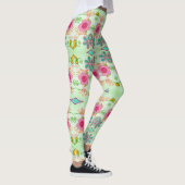 Leggings Jardin Éclectique Enchantant : Beauté Florale Dive (Droite)