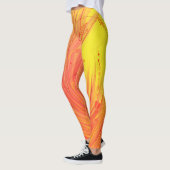 Leggings Jardin enchanté Abstrait jaune orange (Gauche)