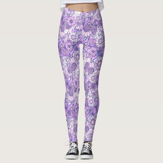 Leggings Jardin Fleur sauvage australien (Devant)