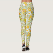 Leggings Jardin Floral Jaune Motif (Dos)