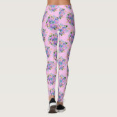 Leggings Jardin Floral Purple Rose de printemps Joli Fleurs (Dos)