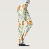 Leggings Jardin Jaune doux motif floral (Droite)