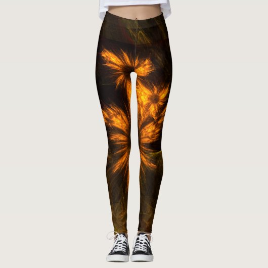 Leggings Jardin mystique Art Abstrait (Devant)