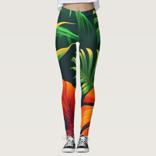 LEGGINGS JARDIN NATUREL FEUILLES VERTES