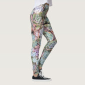 Leggings Jardin Pastel Succulent Echeveria (Droite)