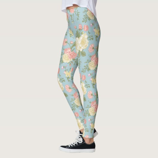 Leggings Jardin Peony motif floral (Gauche)