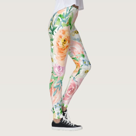 Leggings Jardin romantique Pastel (Droite)