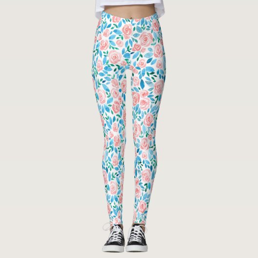 Leggings Jardin rose 2 (Devant)