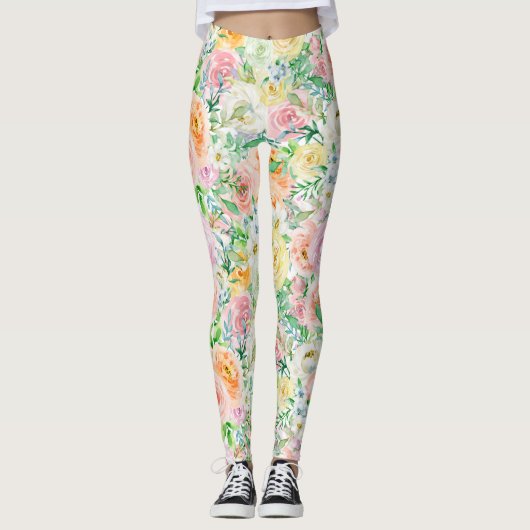 Leggings Jardin Rose Pastel (Devant)