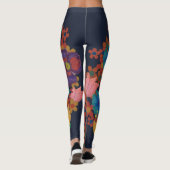 Leggings jardin rustique aquarelle fleurs motif (Dos)