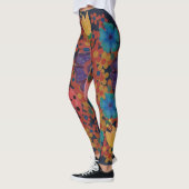 Leggings jardin rustique aquarelle fleurs motif (Gauche)