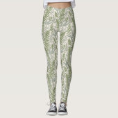 Leggings Jardin vert fleuri (Devant)