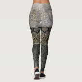 Leggings Jarretière orientale de dentelle d'argent et d'or (Dos)