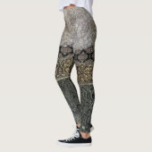 Leggings Jarretière orientale de dentelle d'argent et d'or (Gauche)