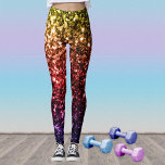 Leggings Jaune arc-en-ciel rouge violet faux parties scinti<br><div class="desc">Cool,  amusant,  élégant et unique tout imprimé faux leggings brillant idée cadeau pour elle. Beau arc-en-ciel jaune rouge violet coloré et brillant pétillants. Photo jaune,  rouge,  violet éclat coloré pas la parties scintillant réelle!</div>