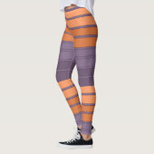 Leggings Jaune avec motif rayé lilas (Gauche)