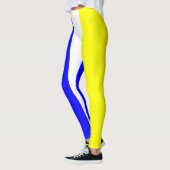 Leggings Jaune bleu et blanc Vertical-Rayés (Gauche)