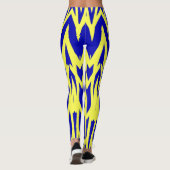Leggings Jaune bleu vibrant classique "Ratti_Creative_Arts" (Dos)