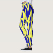 Leggings Jaune bleu vibrant classique "Ratti_Creative_Arts" (Gauche)