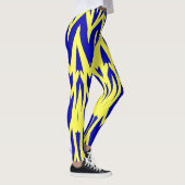 Leggings Jaune bleu vibrant classique "Ratti_Creative_Arts" (Droite)