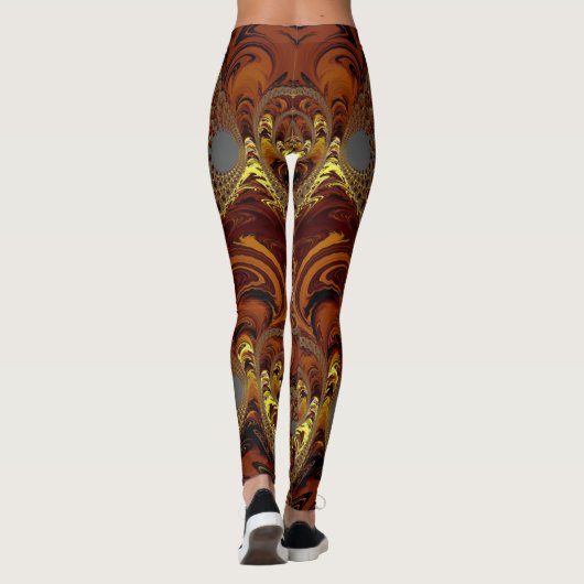 Leggings ~ Jaune, Brown et gris (Dos)