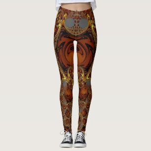 Leggings ~ Jaune, Brown et gris