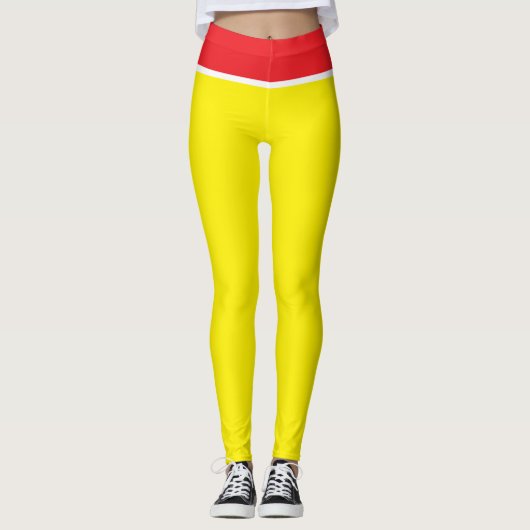 Leggings Jaune clair et rouge (Devant)