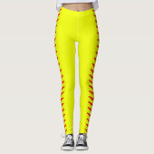 Leggings Jaune clair Fastpitch Softball Players Sports (Devant)