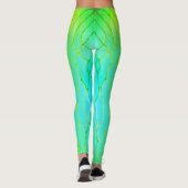 Leggings Jaune clair, vert et Turquoise (Dos)