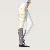 Leggings Jaune, cool, moderne, art géométrique tendance (Droite)