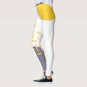 Leggings Jaune, cool, moderne, art géométrique tendance (Gauche)