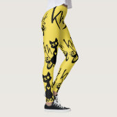 Leggings JAUNE de guêtres de logo de Khat (Droite)