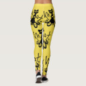 Leggings JAUNE de guêtres de logo de Khat (Dos)