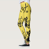 Leggings JAUNE de guêtres de logo de Khat (Gauche)