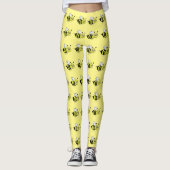 Leggings Jaune de jambières d'abeilles (Devant)