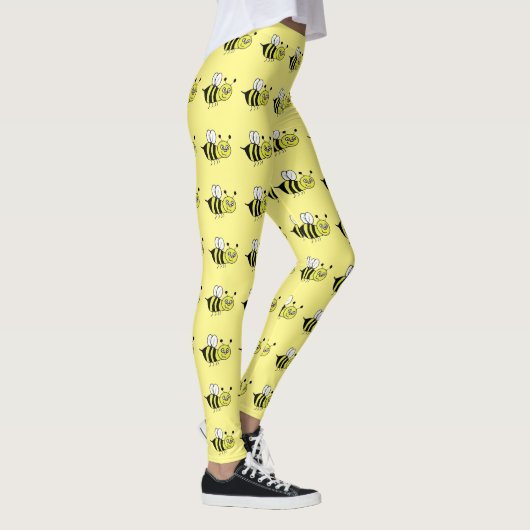 Leggings Jaune de jambières d'abeilles (Droite)