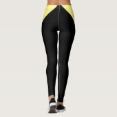 Leggings Jaune et Noir Élégant (Dos)