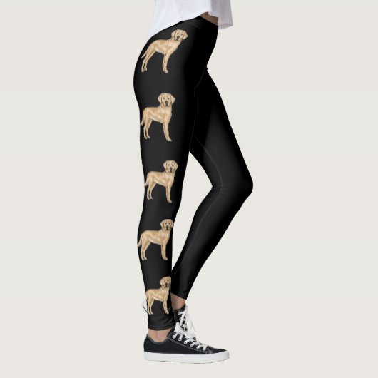 Leggings Jaune Labrador Retriever mignon Chiens de dessin n (Droite)