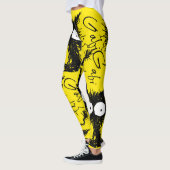 Leggings Jaune mal peigné noir de GabiGabi de chaton (Gauche)