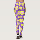Leggings Jaune marguerite violet (Dos)