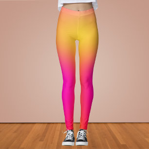 Leggings Jaune néon et rose