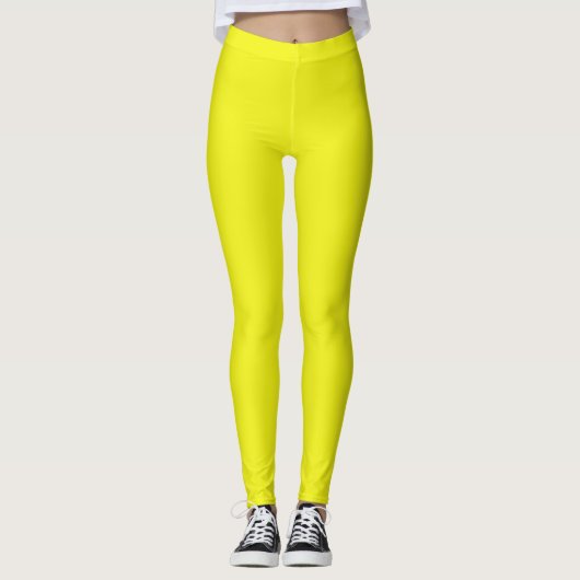 Leggings Jaune Néon Uni (Devant)