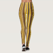 Leggings Jaune, ocre, marron et rayures blanches (Dos)