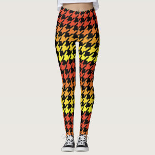 Leggings Jaune orange jaune noir jambières motifs
