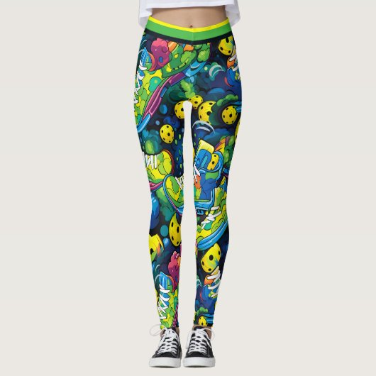 Leggings Jaune Psychédélique (Devant)